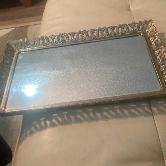 Accents Vintage Brass Mirrored Dresser Tray Poshmark